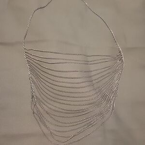 Silver Tone Layered Necklace